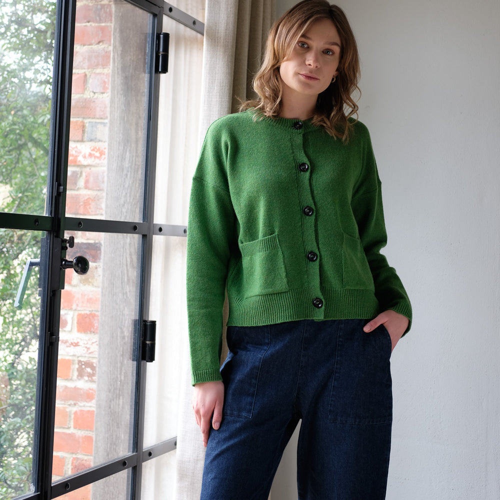 Mira Cropped Wool Cardigan
