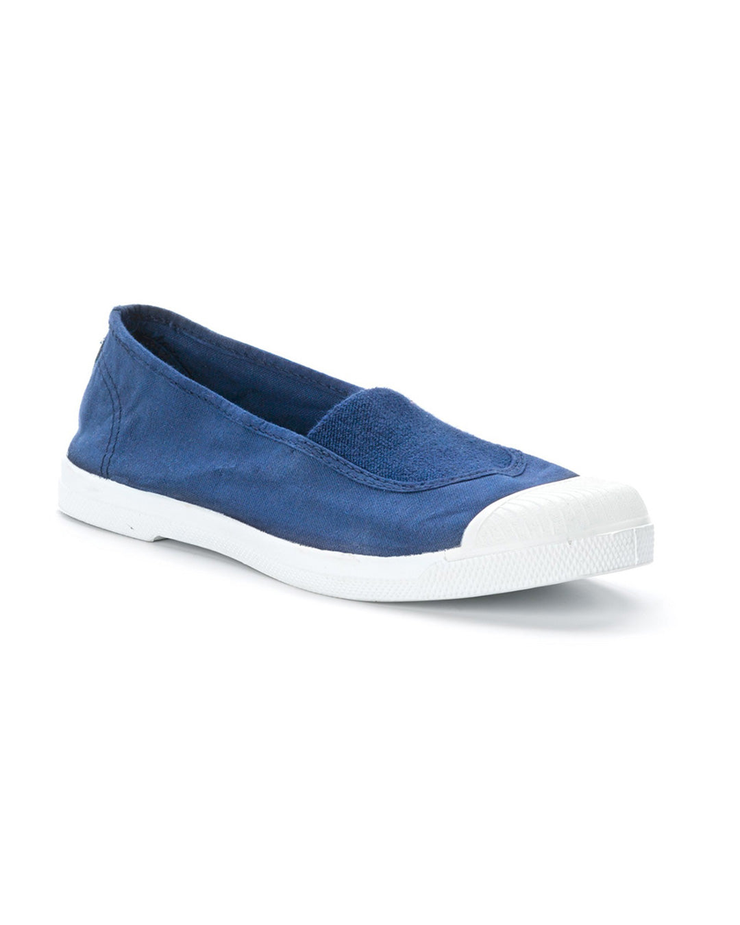 Navy cotton slip on plimsolls