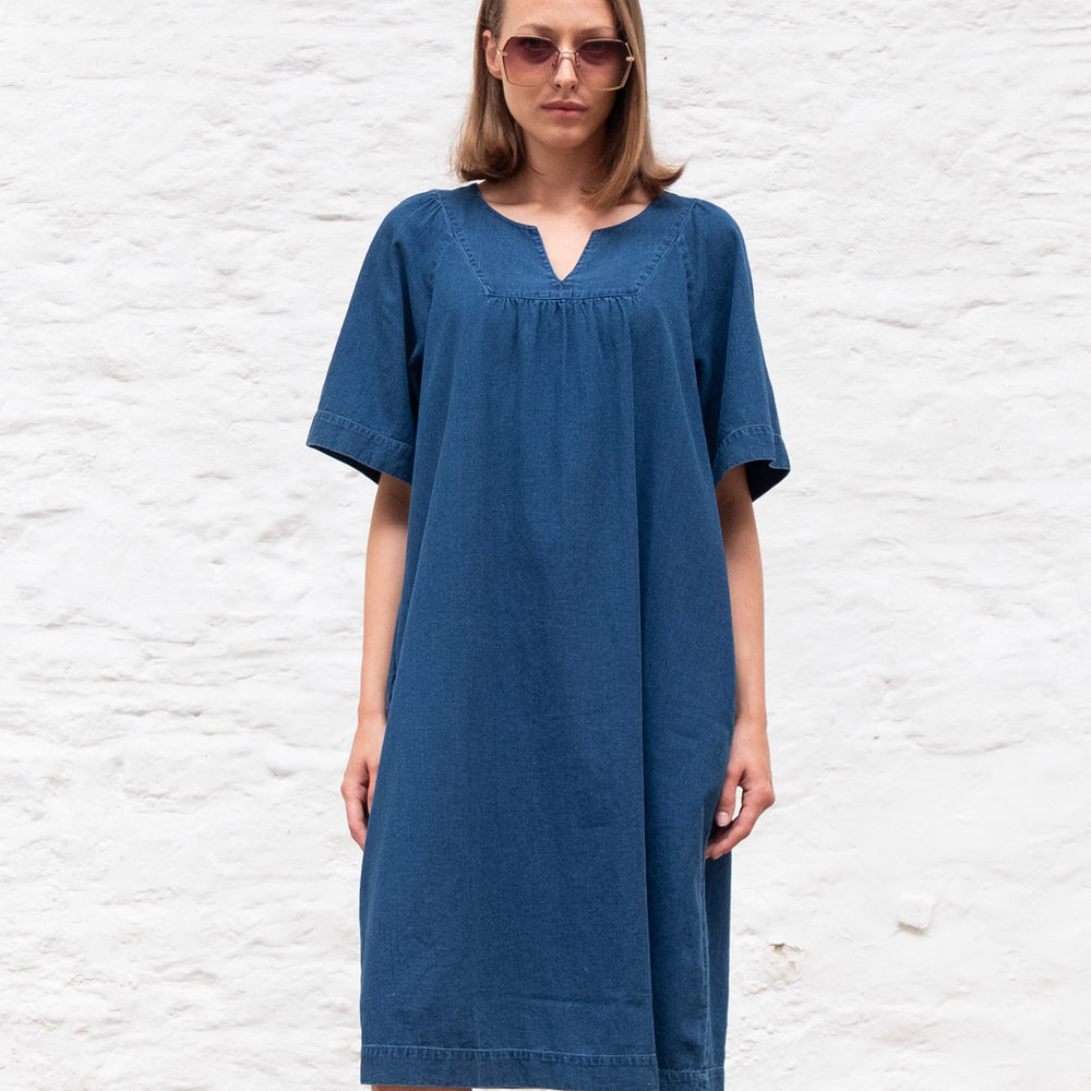 
                      
                        Hara V-Neck Denim Dress
                      
                    