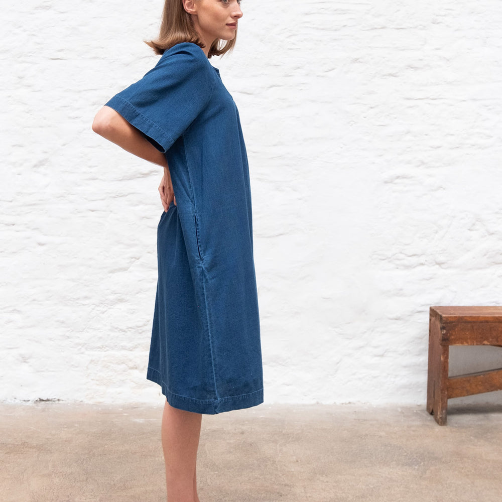 Hara V-Neck Denim Dress