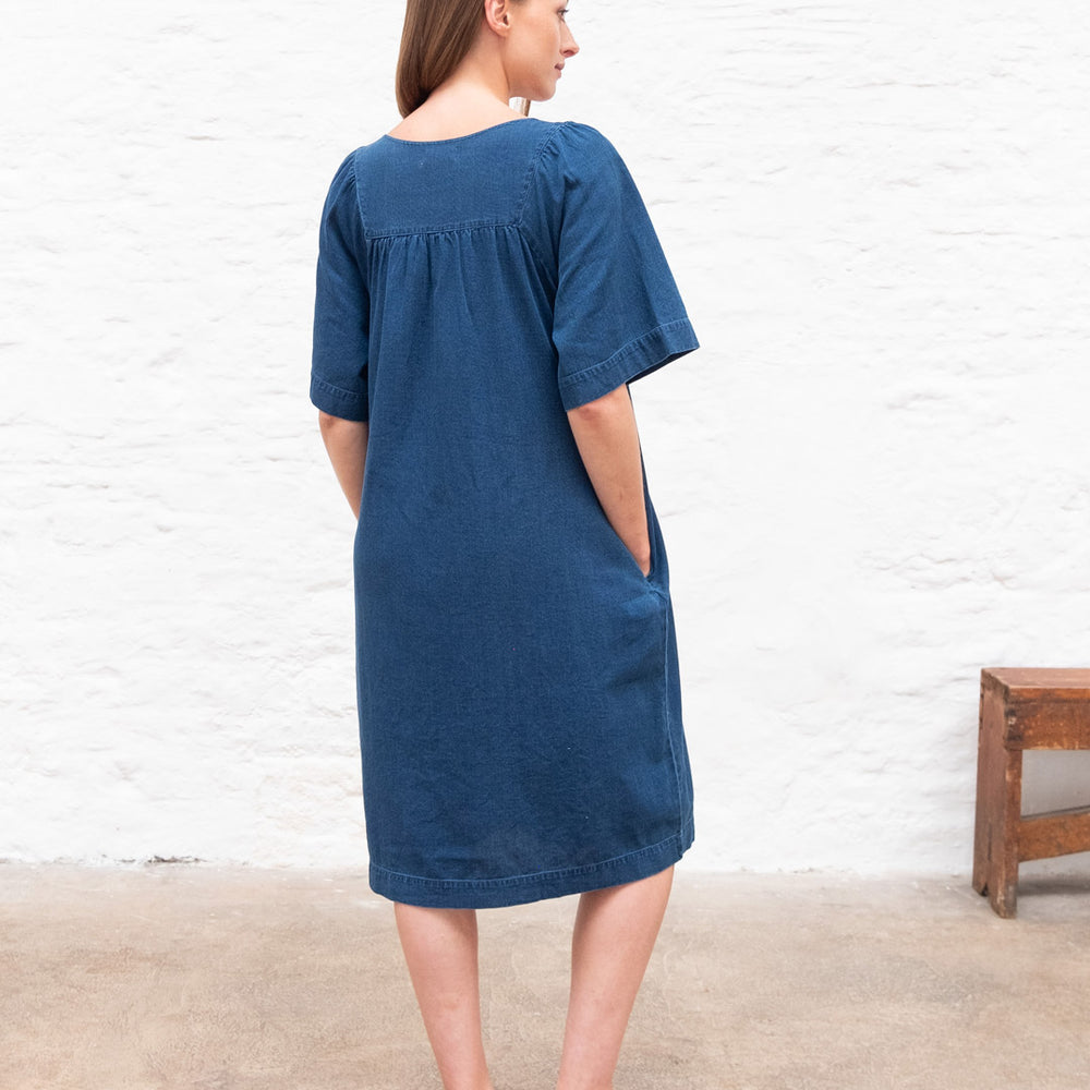 
                      
                        Hara V-Neck Denim Dress
                      
                    